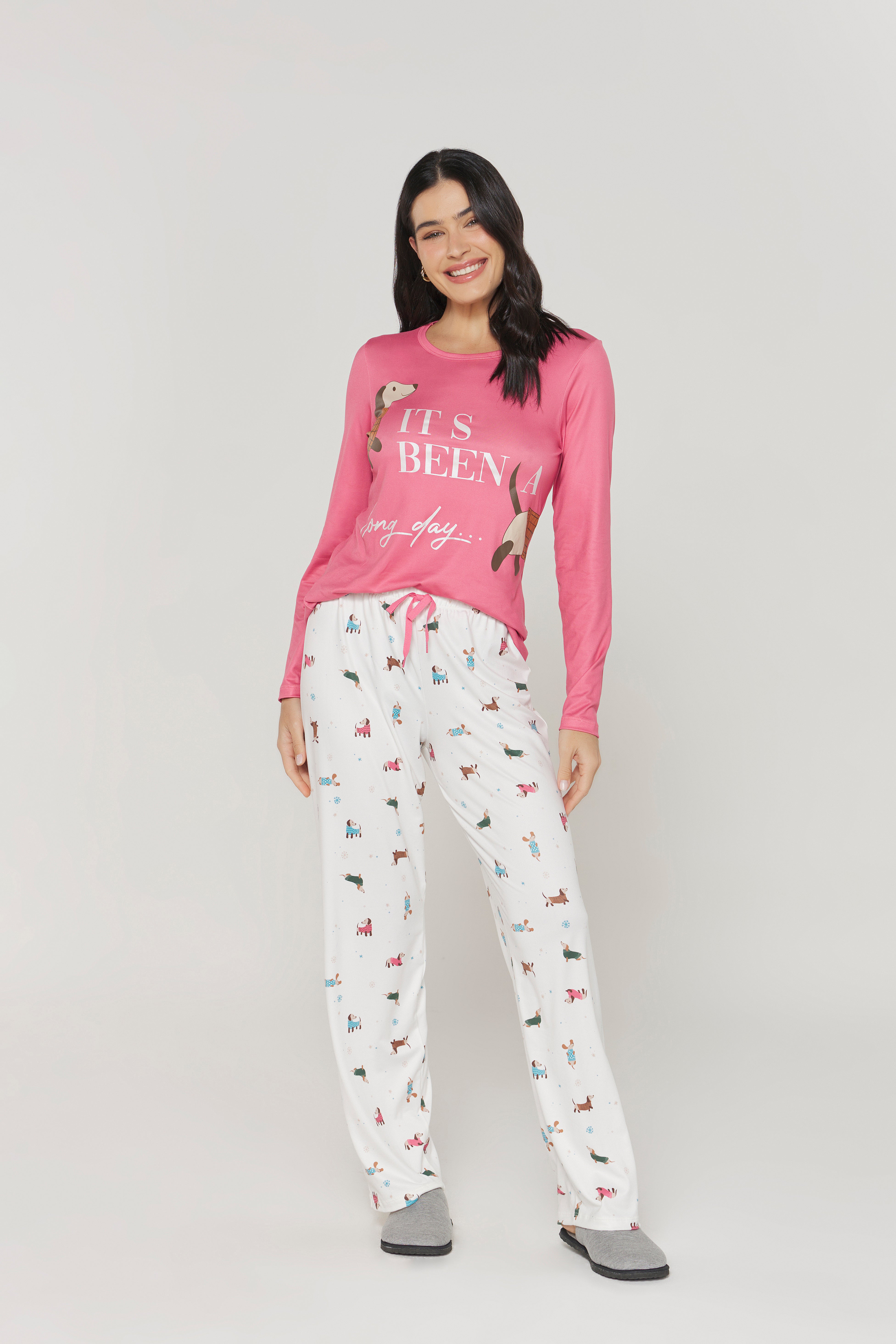 Pijama Manga Longa com Calça Salsicha – Danka® 01.2.0357