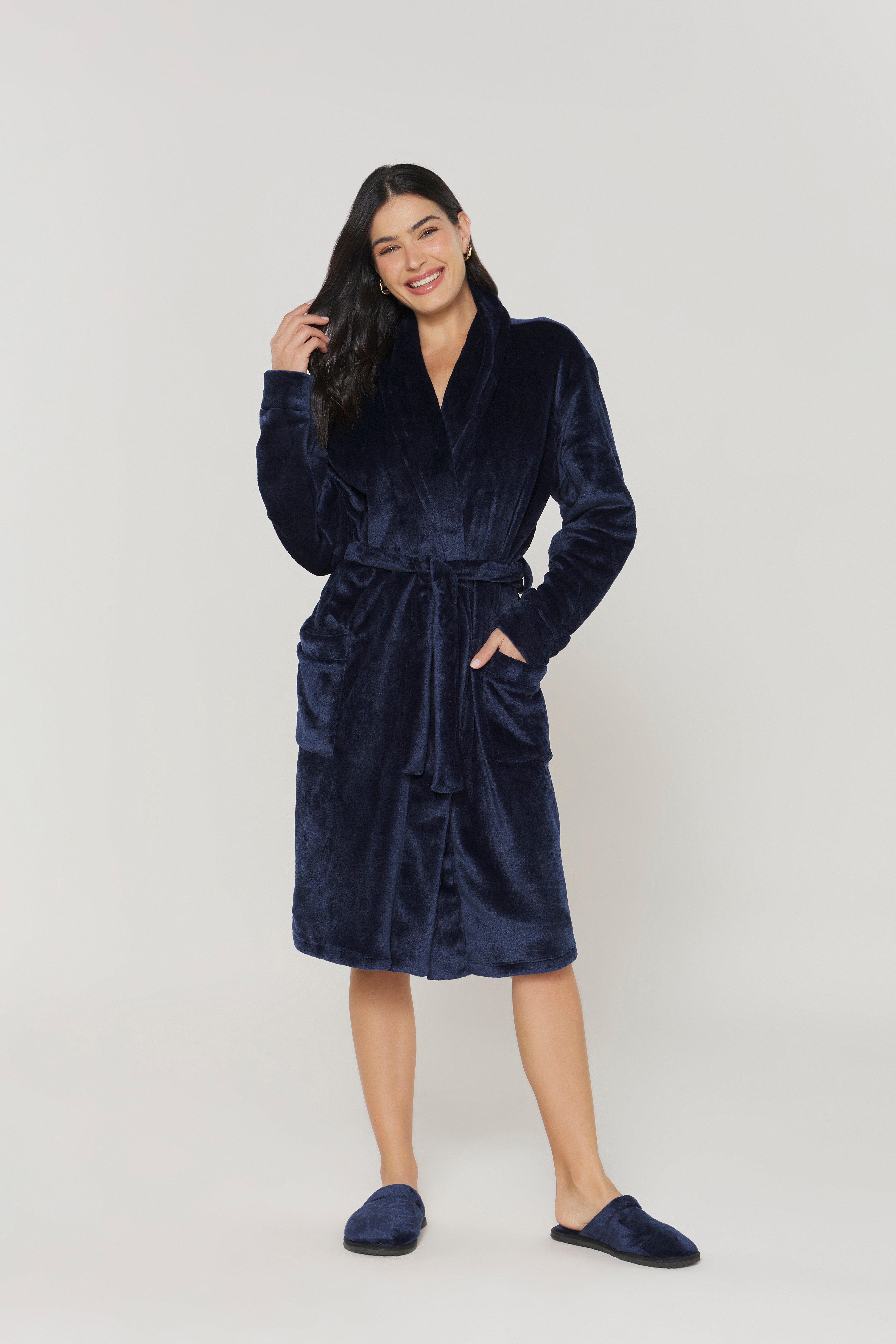 Roupão Marinho em Fleece – Danka® 01.2.0400