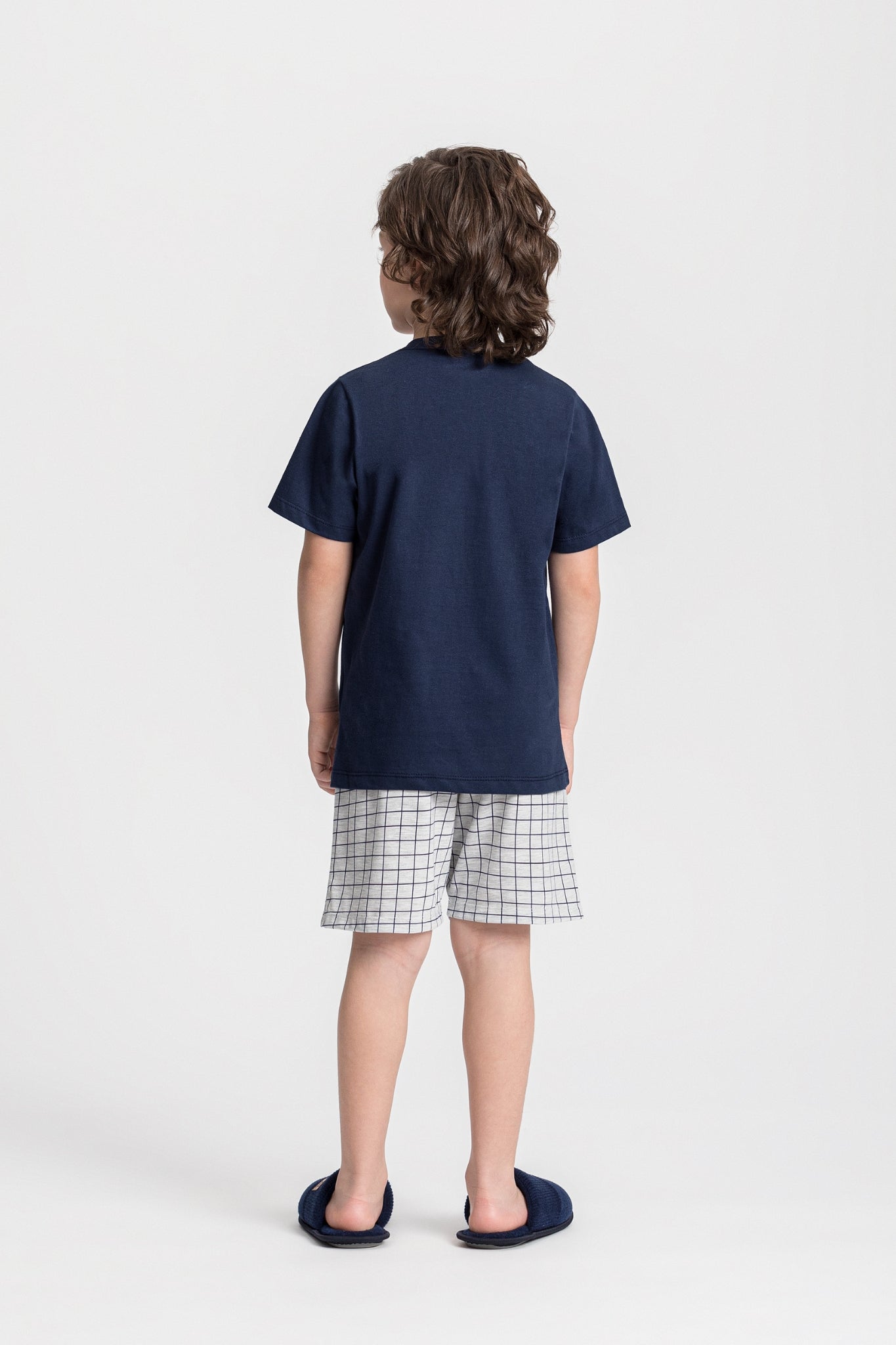 Pijama Masculino Infantil Meia Manga com Bermuda – Torcida do Amor