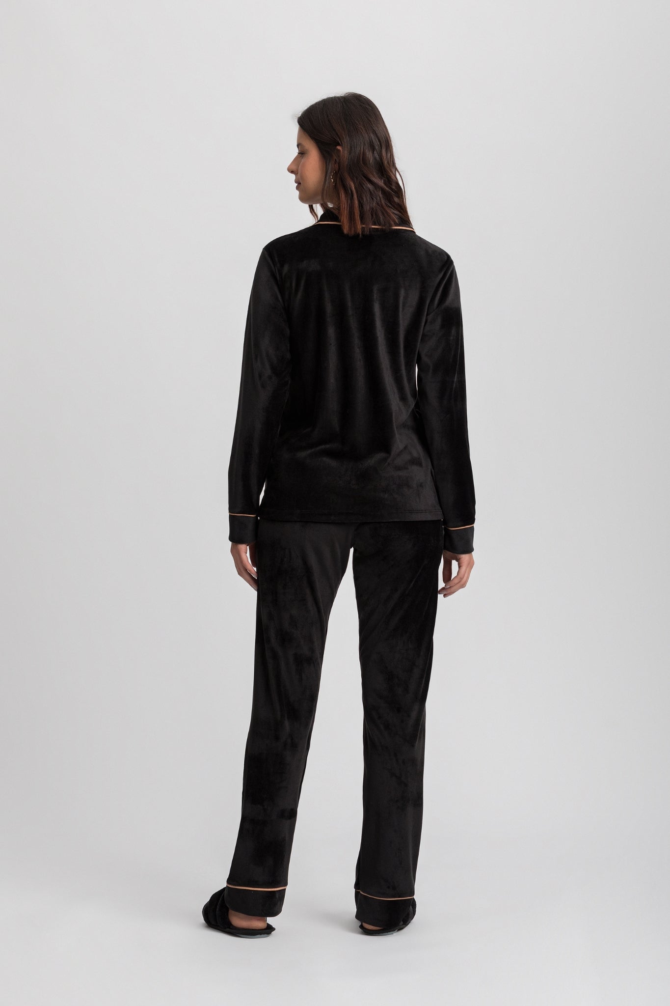 Pijama Americano Manga Longa com Calça Plush – Par Perfeito