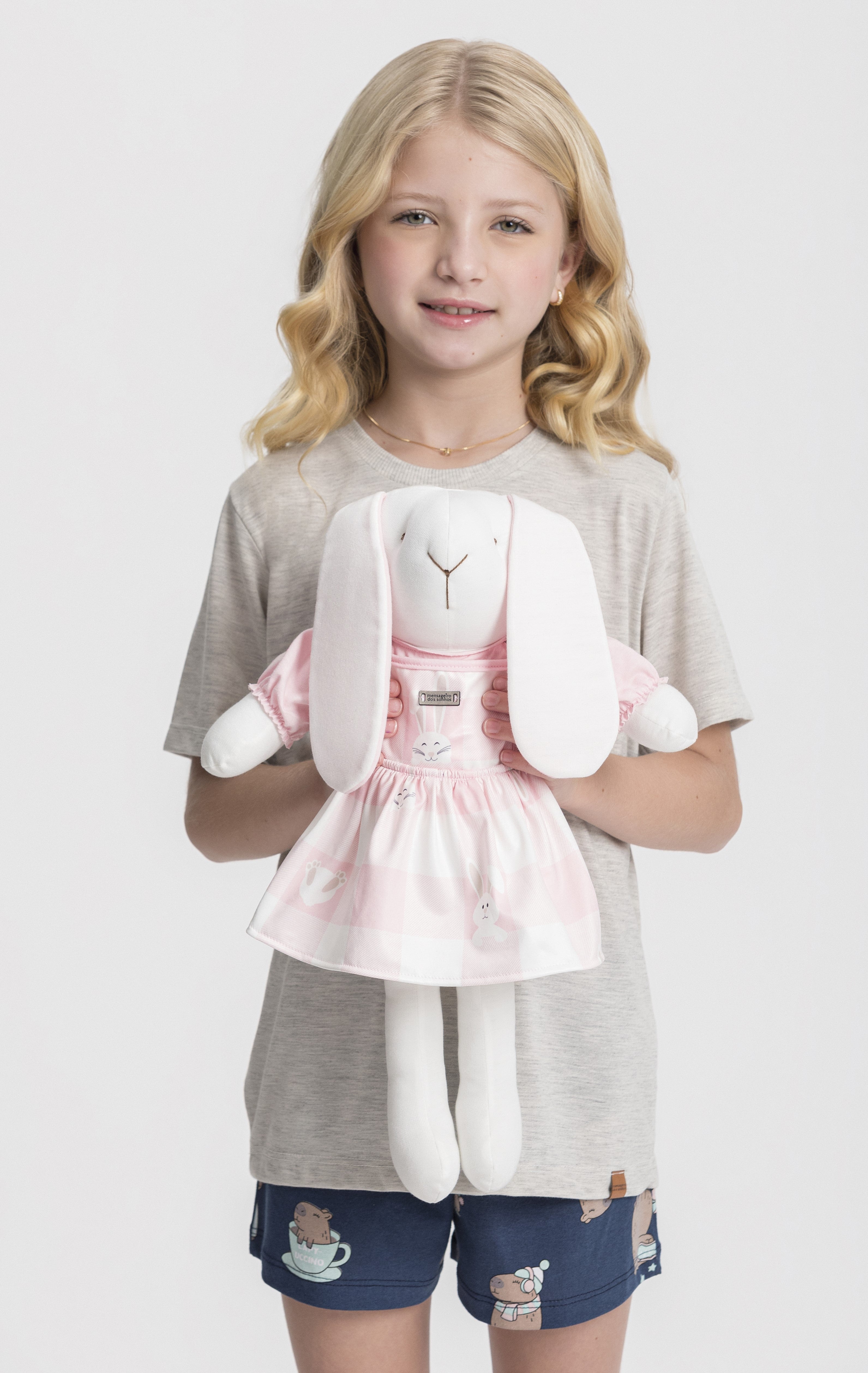 Coelho de Pelúcia com Roupa Azul – Coordenado Feliz Coelho 0181749