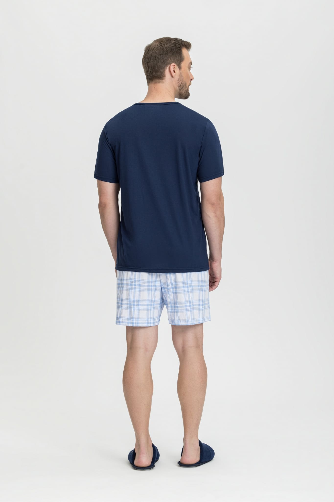 Pijama Masculino Meia Manga com Bermuda Good Night – 033429