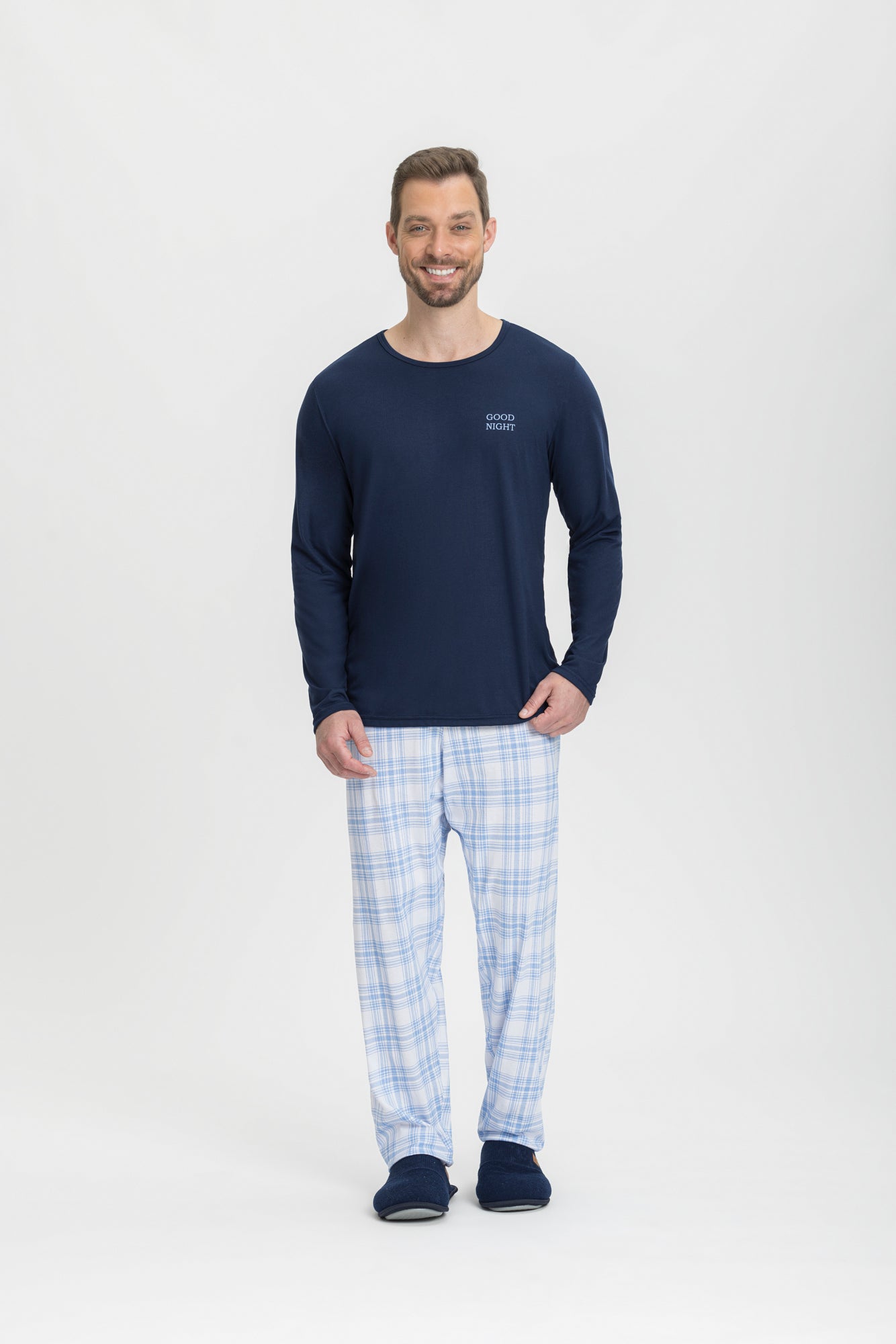 Pijama Manga Longa com Calça Good Night – 034157