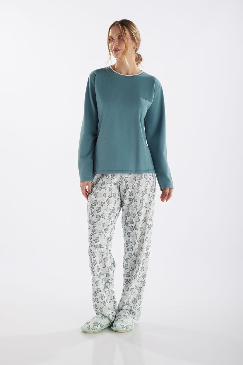 Pijama Manga Longa com Calça Moletinho Pzama® 050265