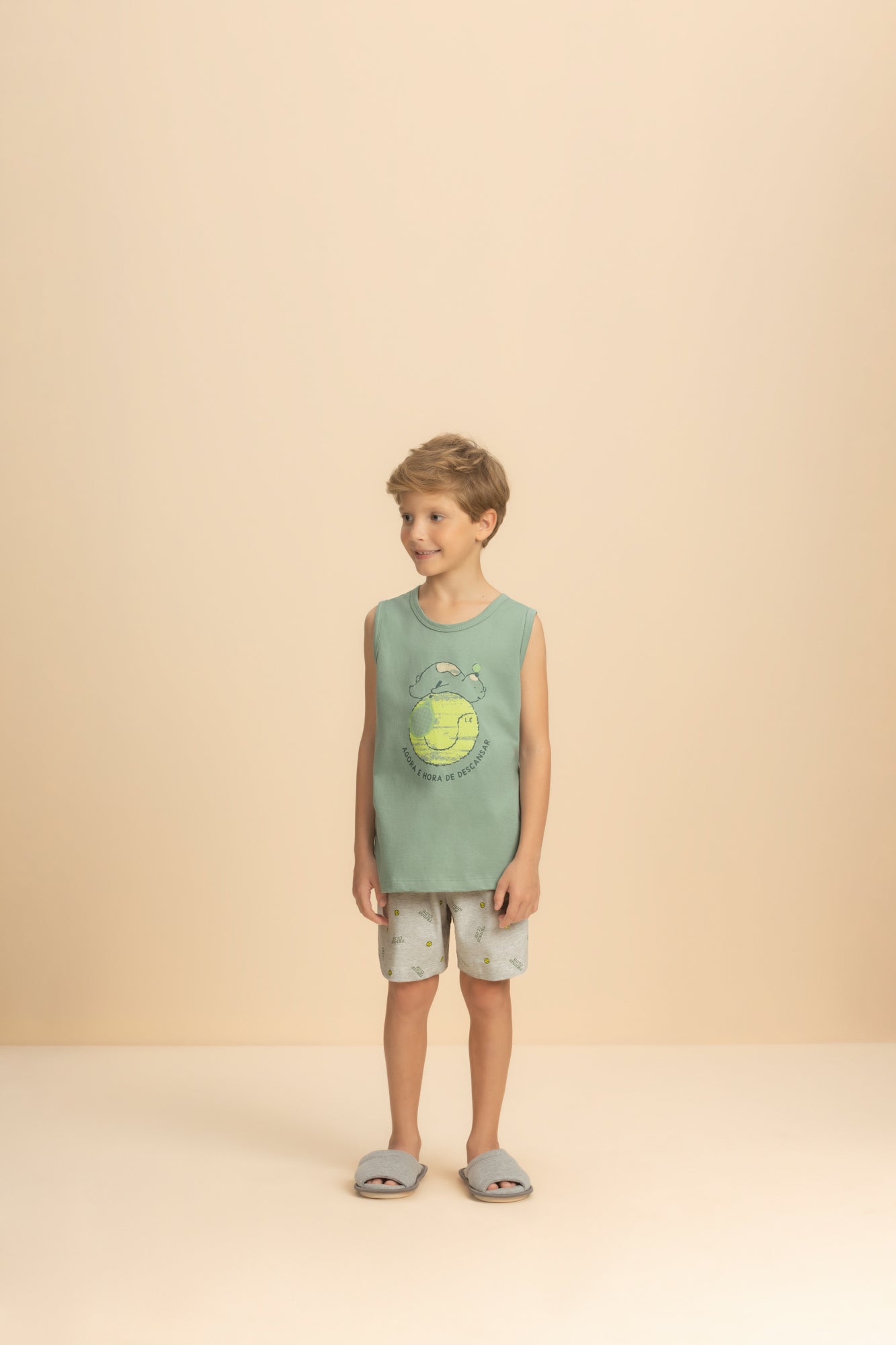 Pijama Infantil Masculino Regata c/ Bermuda Algodão Tennis Club – Lua Encantada® 12050017/18