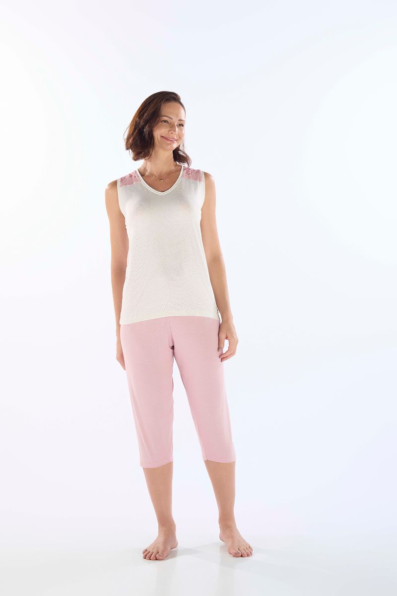 Pijama Regata Com Capri Em Viscolycra – Pzama® 050291