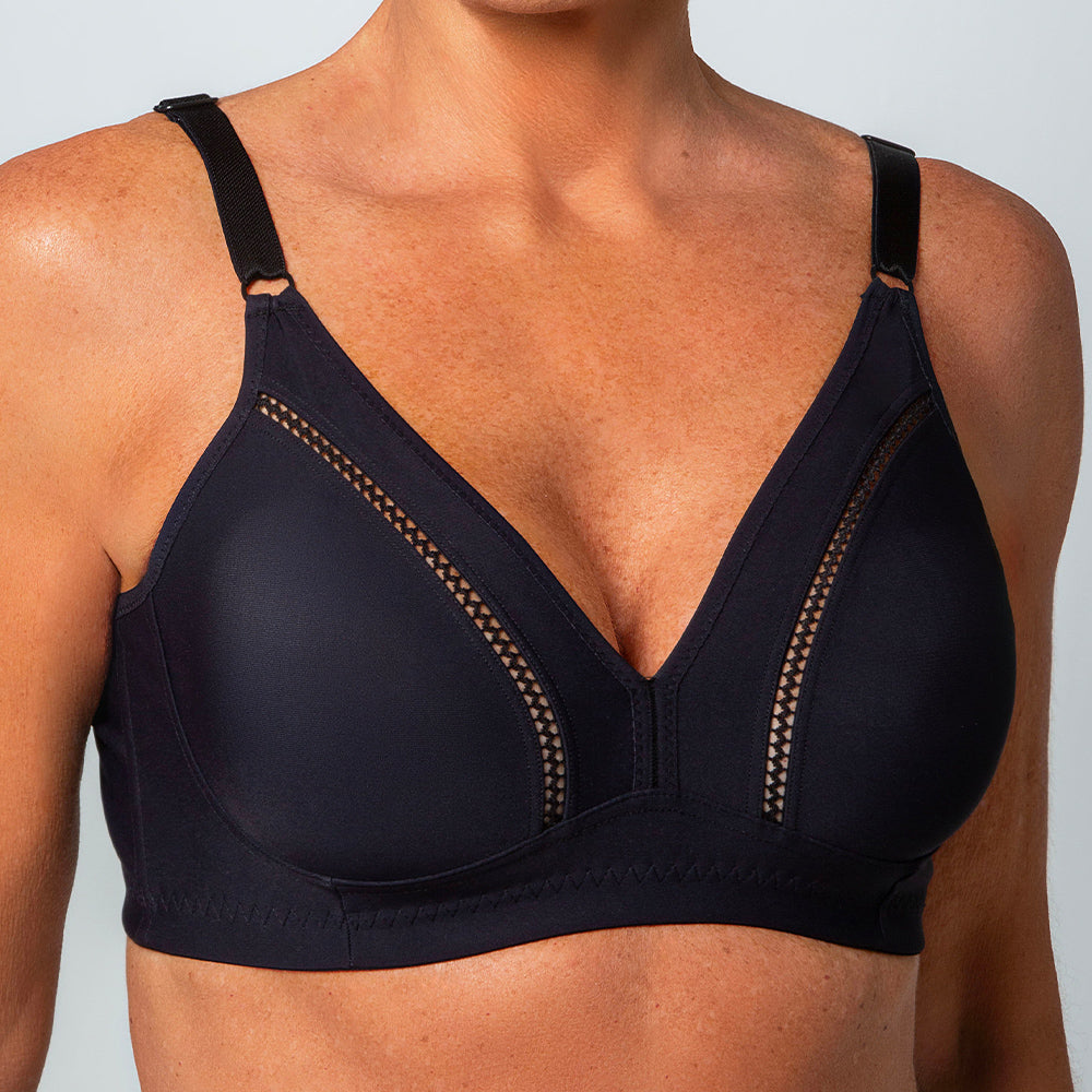 Sutiã de Sustentação Moldado Sem Aro e Sem Bojo com Crochet Vazado – Dilady® 323182