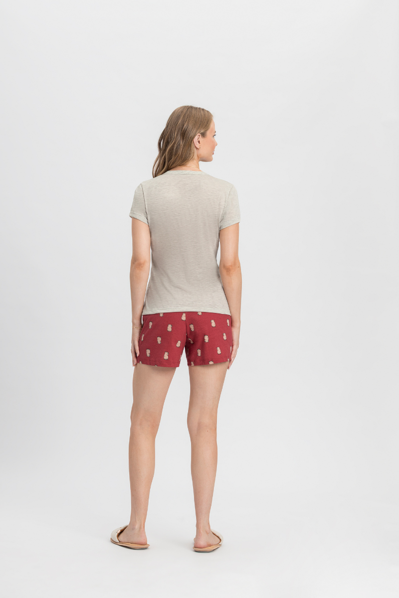 Pijama Jovial Meia Manga Com Short Meia Malha Natal das Capivaras – Mensageiro dos Sonhos® 0132124