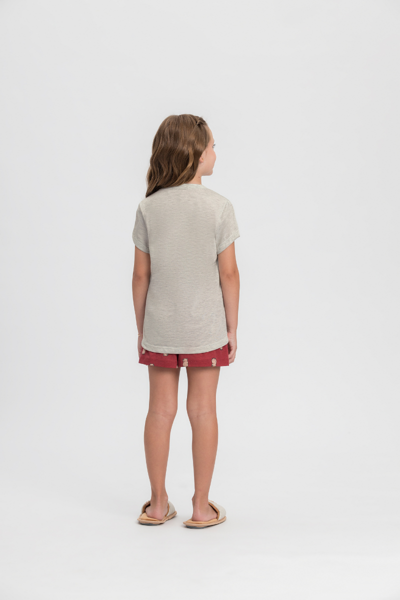 Pijama Infantil Meia Manga com Short Meia Malha Natal das Capivaras – Mensageiro dos Sonhos® 0132125