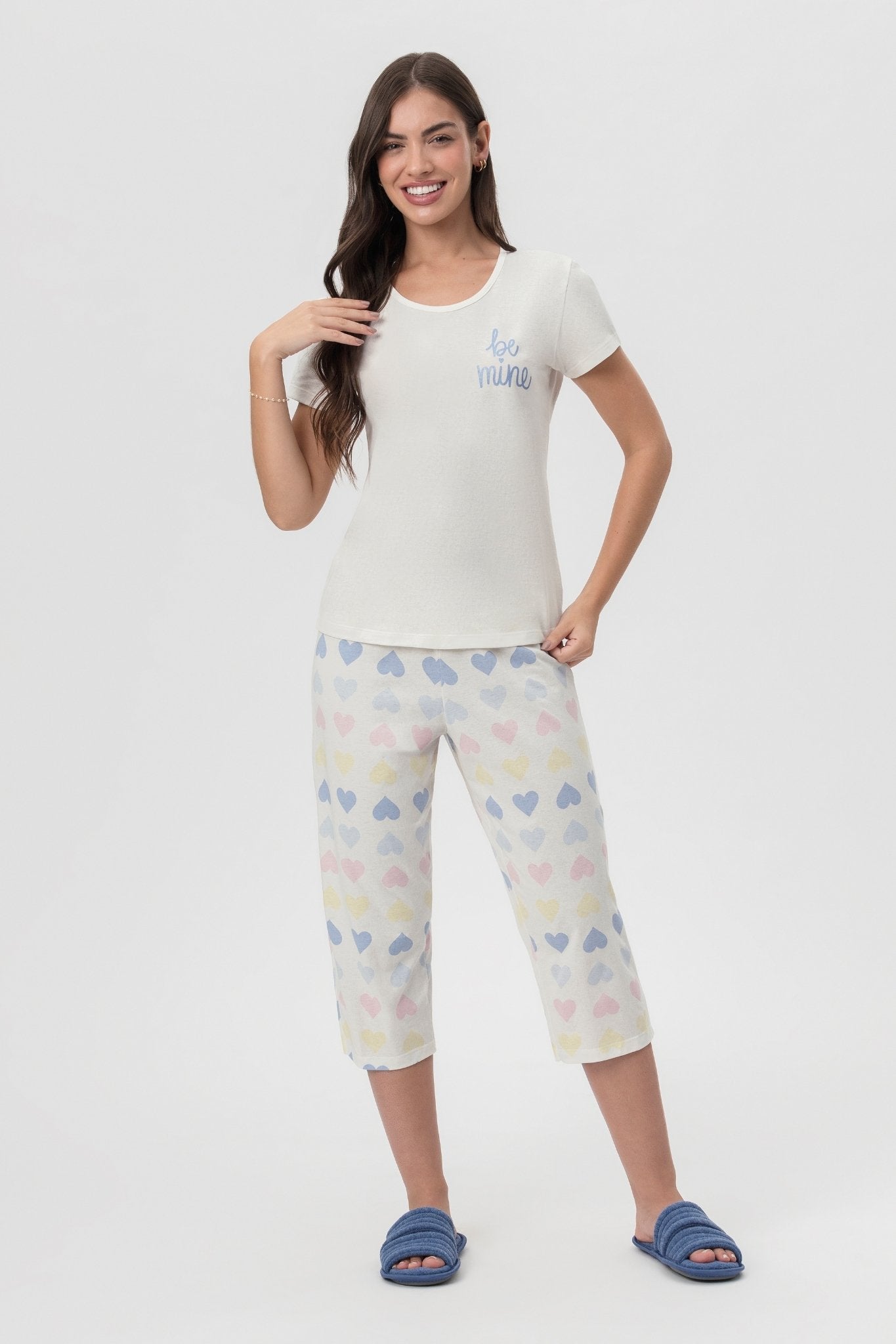 Pijama Regata com Short Algodão Be Mine – Mensageira Da Paz® 033470