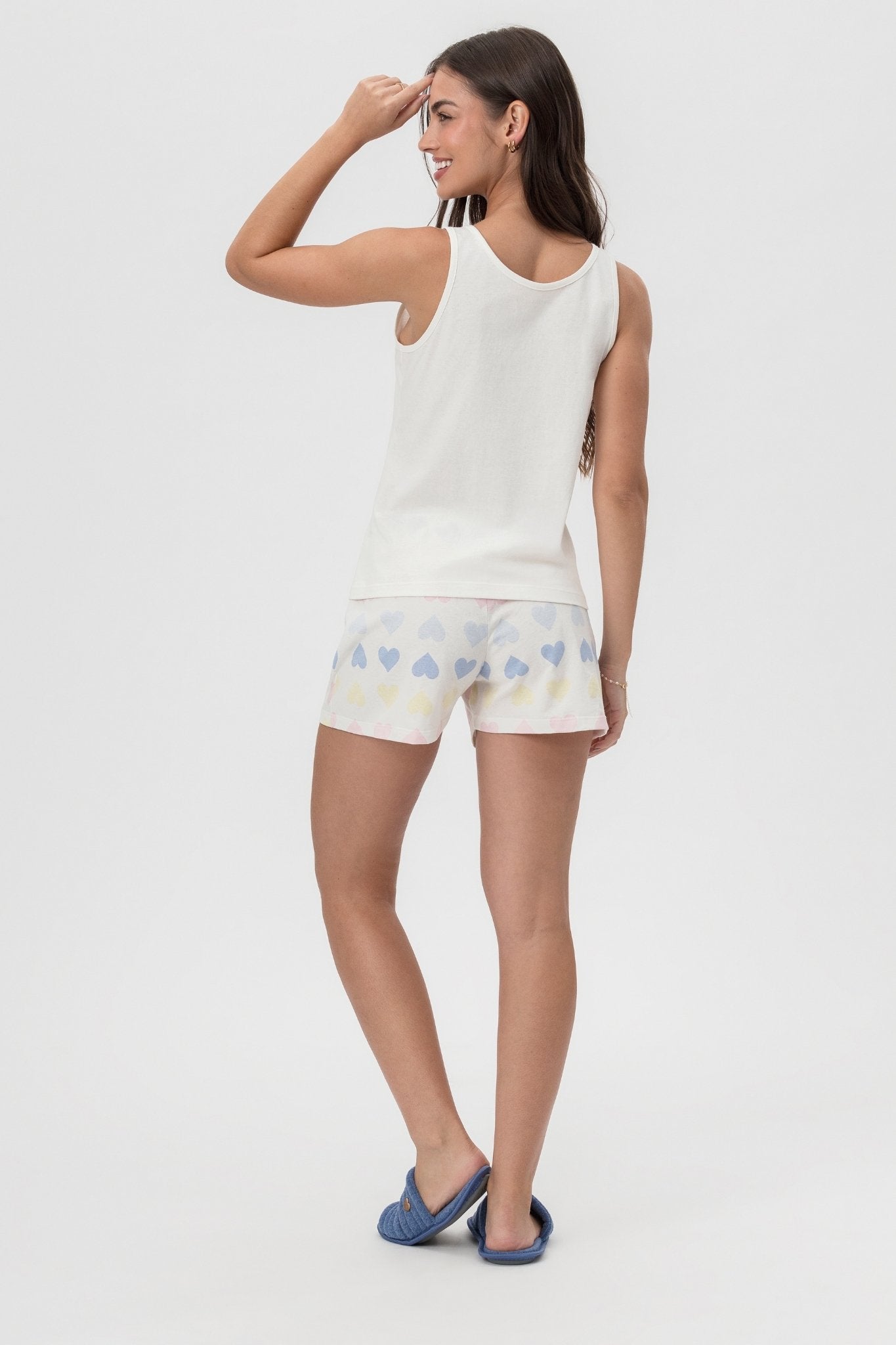 Pijama Meia Manga Com Capri Algodão Be Mine – Mensageira da Paz® 033472