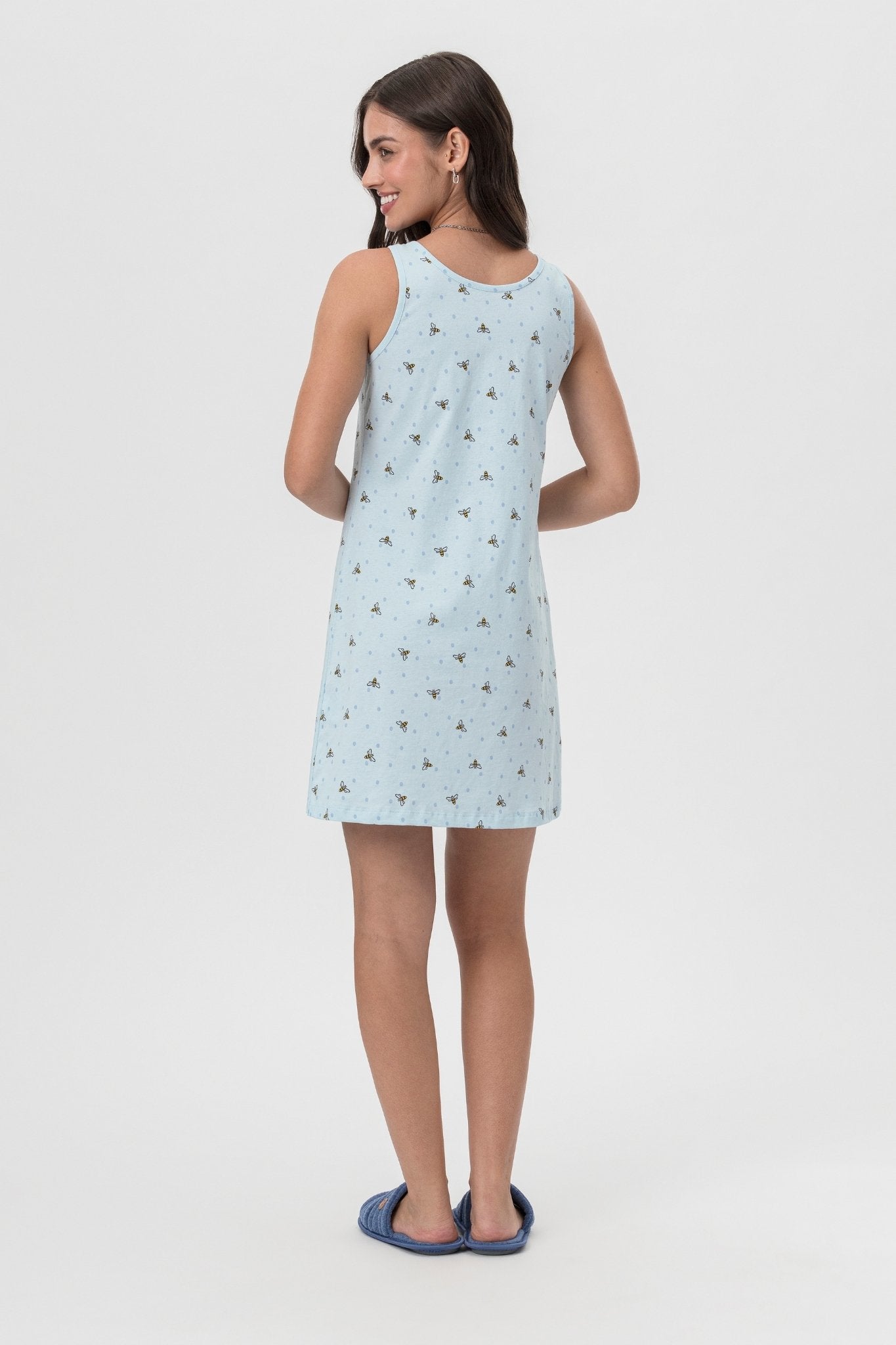 Camisola Regata Algodão Bee Happy – Mensageiro da Paz® 032138c