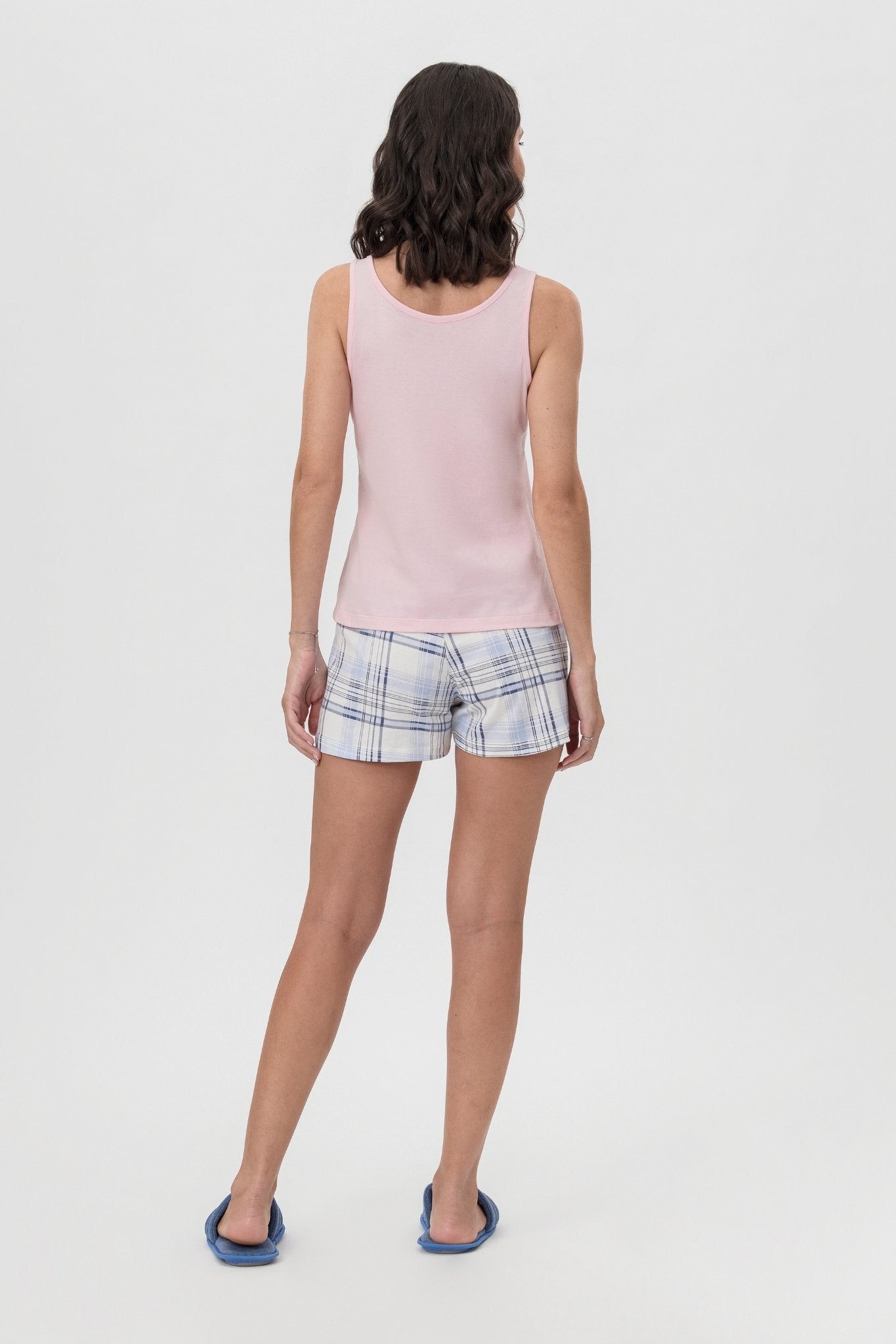 Pijama Feminino Manga Curta com Short em Meia Malha Conectado com Você – Mensageira da Paz® 033475