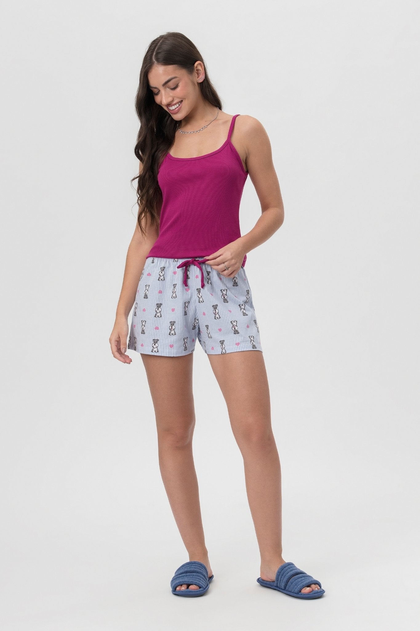 Pijama Alça com Short Algodão Dog – Mensageira da Paz® 033458