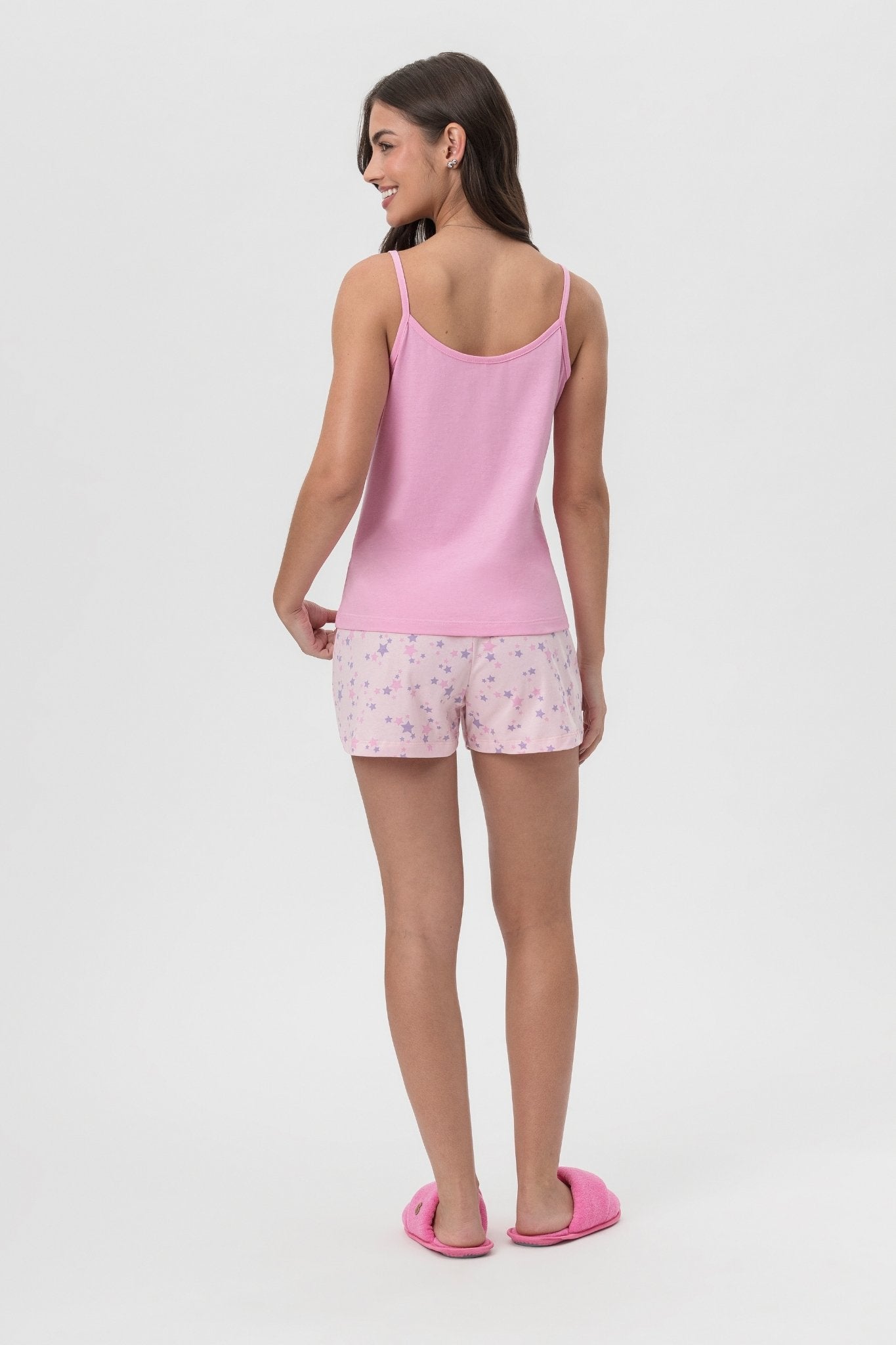 Pijama Alça c/ Short 1/2 Malha Dream – Mensageira da Paz® 033473