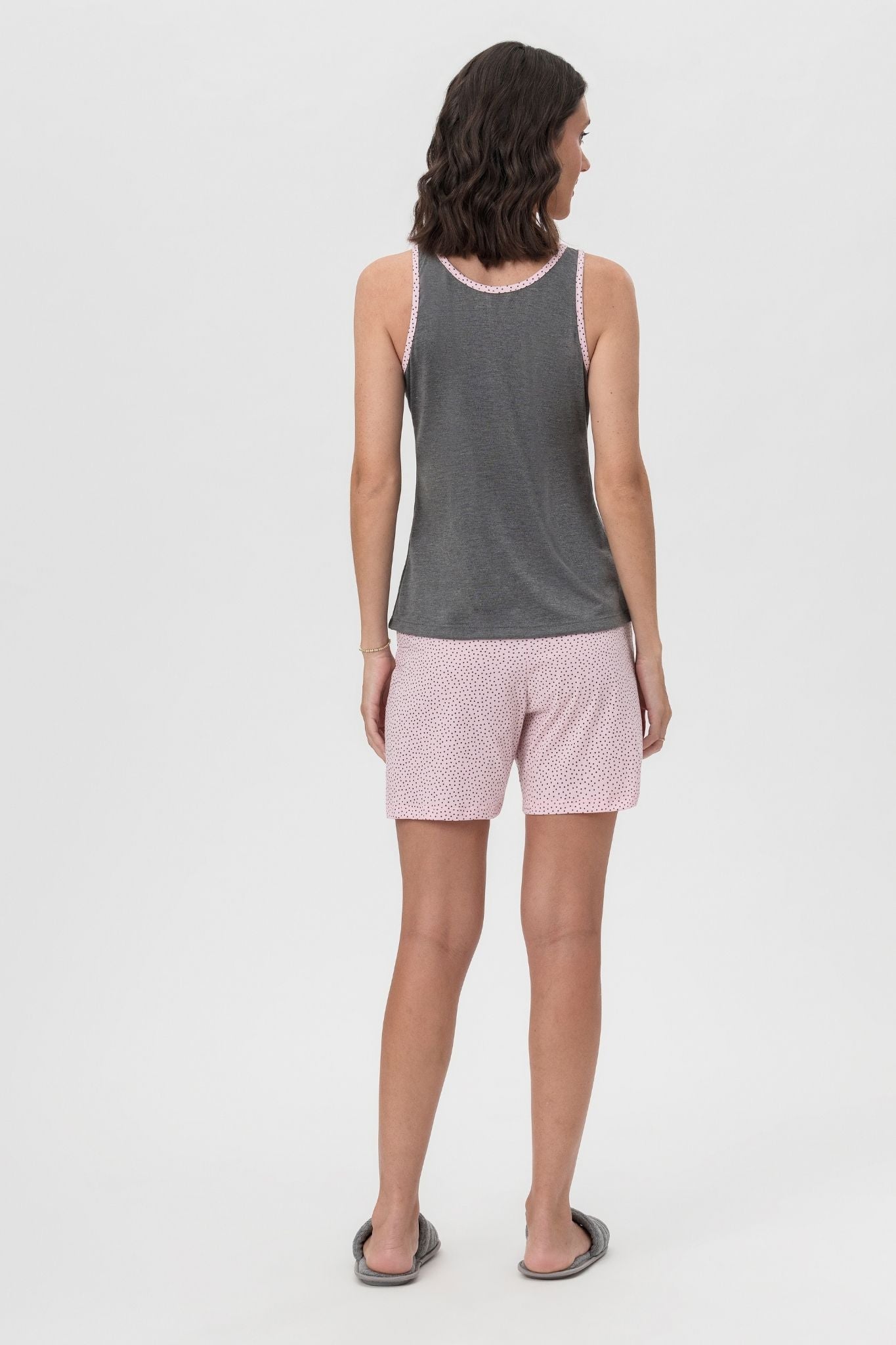 Pijama Regata Com Bermuda 1/2 Malha Sweet Home – Mensageira Da Paz® 033459