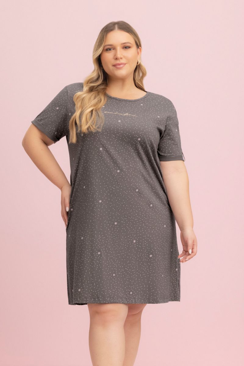 Camisola Meia Manga Algodão Plus Cósmica - Lua Encantada® 10960027