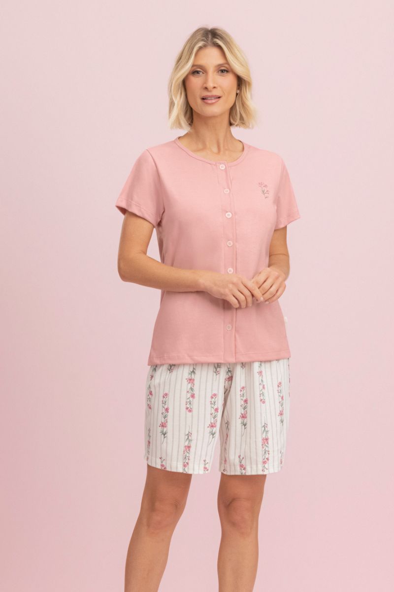 Pijama Feminino Meia Manga com Bermuda Veneza - Lua Encantada® 16600064