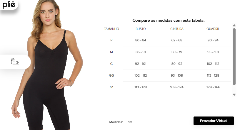 Body Bermuda Control Sem Bojo Plié® 50415