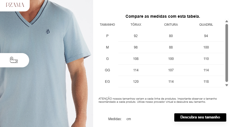 Pijama Masculino Meia Manga com Bermuda Pzama® 6012.251 - COR 03