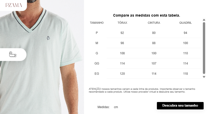 Pijama Masculino Meia Manga com Bermuda Pzama® 6012.251 - COR 02