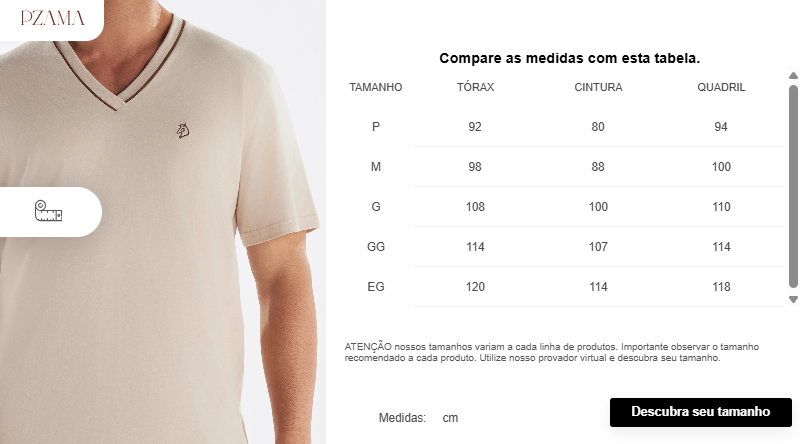 Pijama Masculino Meia Manga com Bermuda Pzama® 6012.251 - COR 01