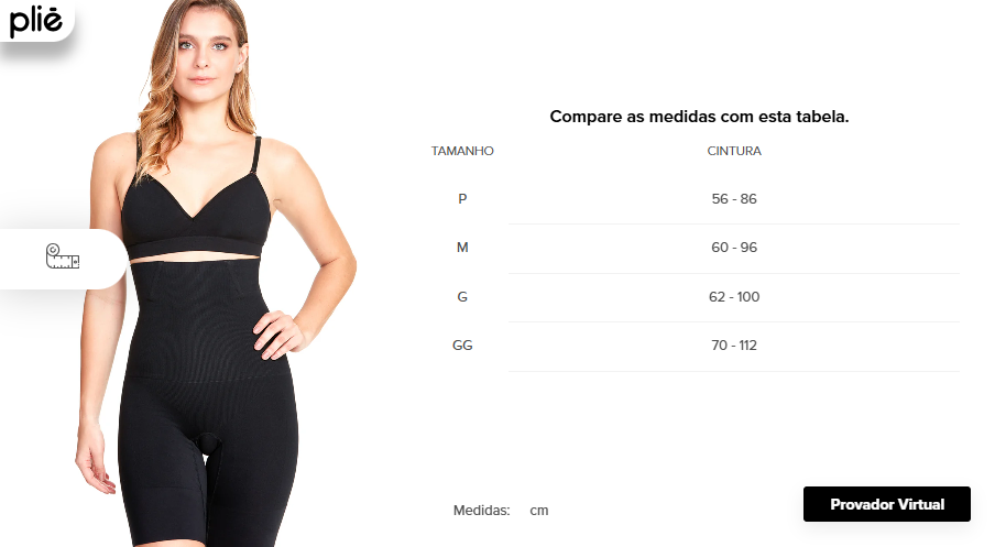 Bermuda Modeladora Abdominal Com Barbatana – Plié® 050414
