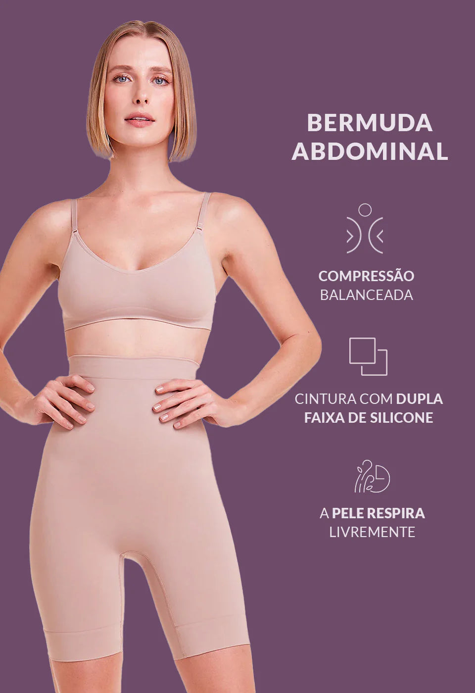 Bermuda Abdominal Ciclista Control – Plié® 50069