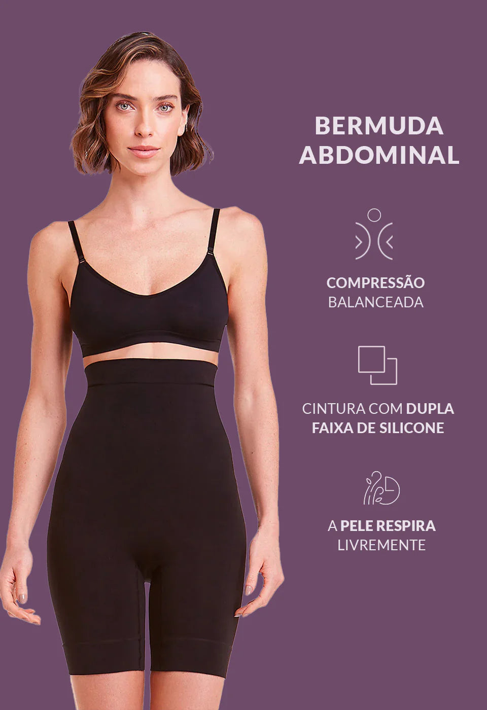 Bermuda Abdominal Ciclista Control – Plié® 50069