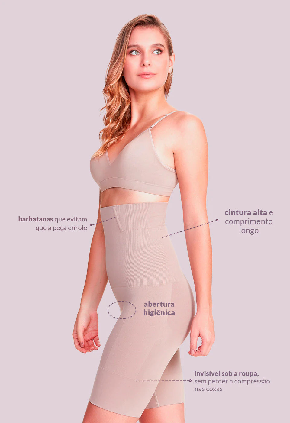 Bermuda Modeladora Abdominal Com Barbatana – Plié® 050414