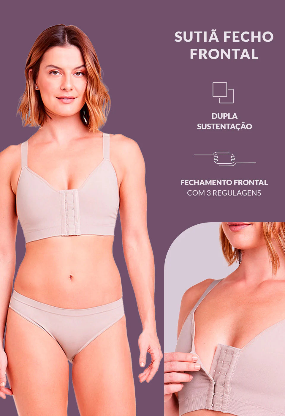 Sutiã Dupla Sustentação Abertura Frontal – Plie® 50115