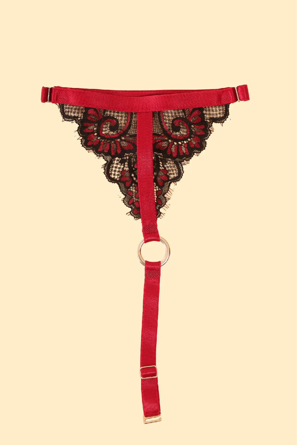 Choker Busto em Renda e Tiras com Argola – Santa Passion® 6000019