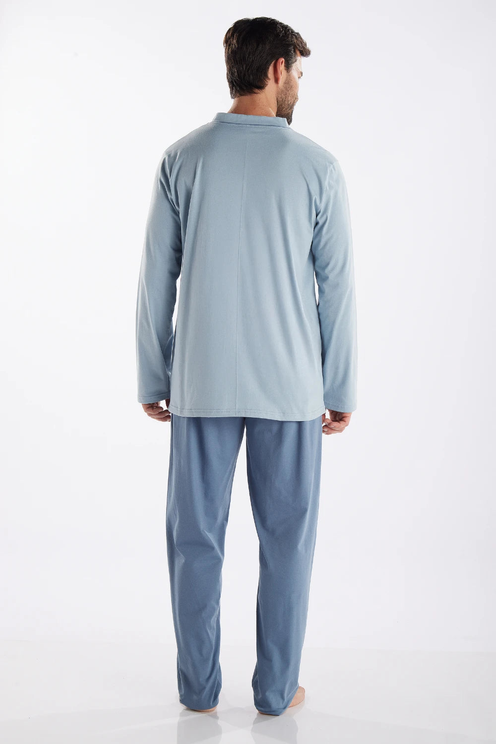 Pijama Masculino Manga Longa com Abertura Frontal e Calça Pzama® 6008.251 - COR 01