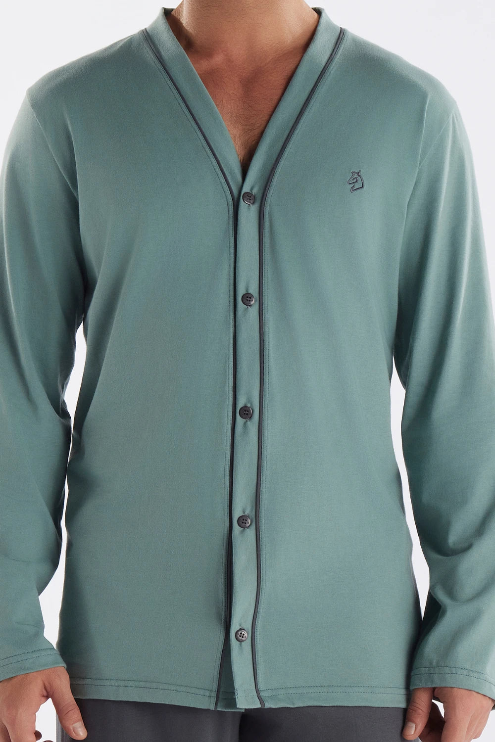 Pijama Masculino Manga Longa com Abertura Frontal e Calça Pzama® 6008.251 - COR 03