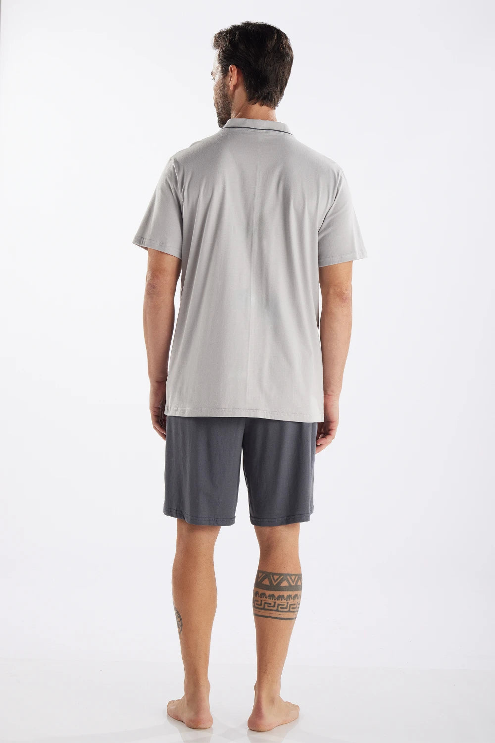 Pijama Masculino Meia Manga com Abertura Frontal e Bermuda Pzama® 6014.251 - COR 02