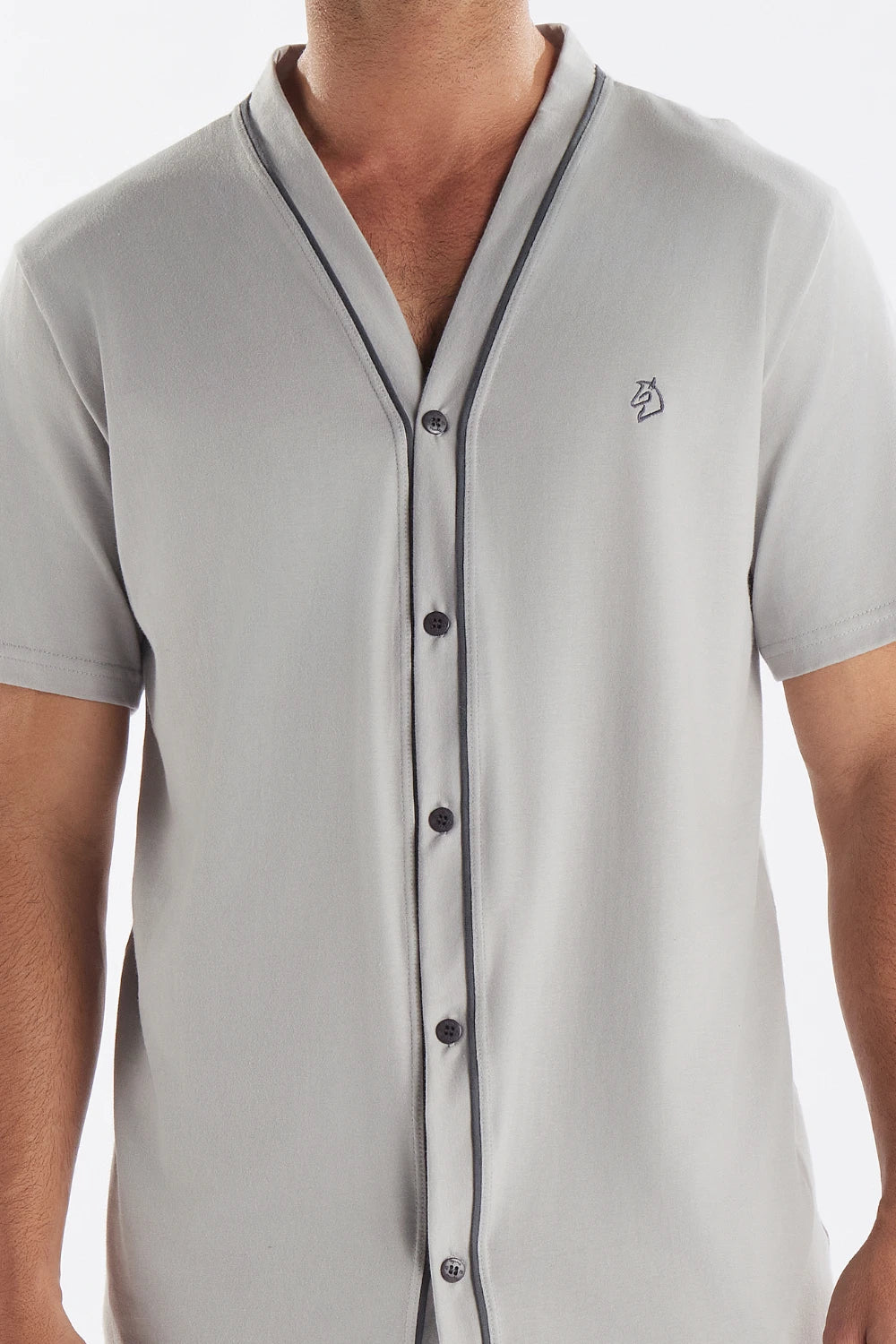 Pijama Masculino Meia Manga com Abertura Frontal e Bermuda Pzama® 6014.251 - COR 02