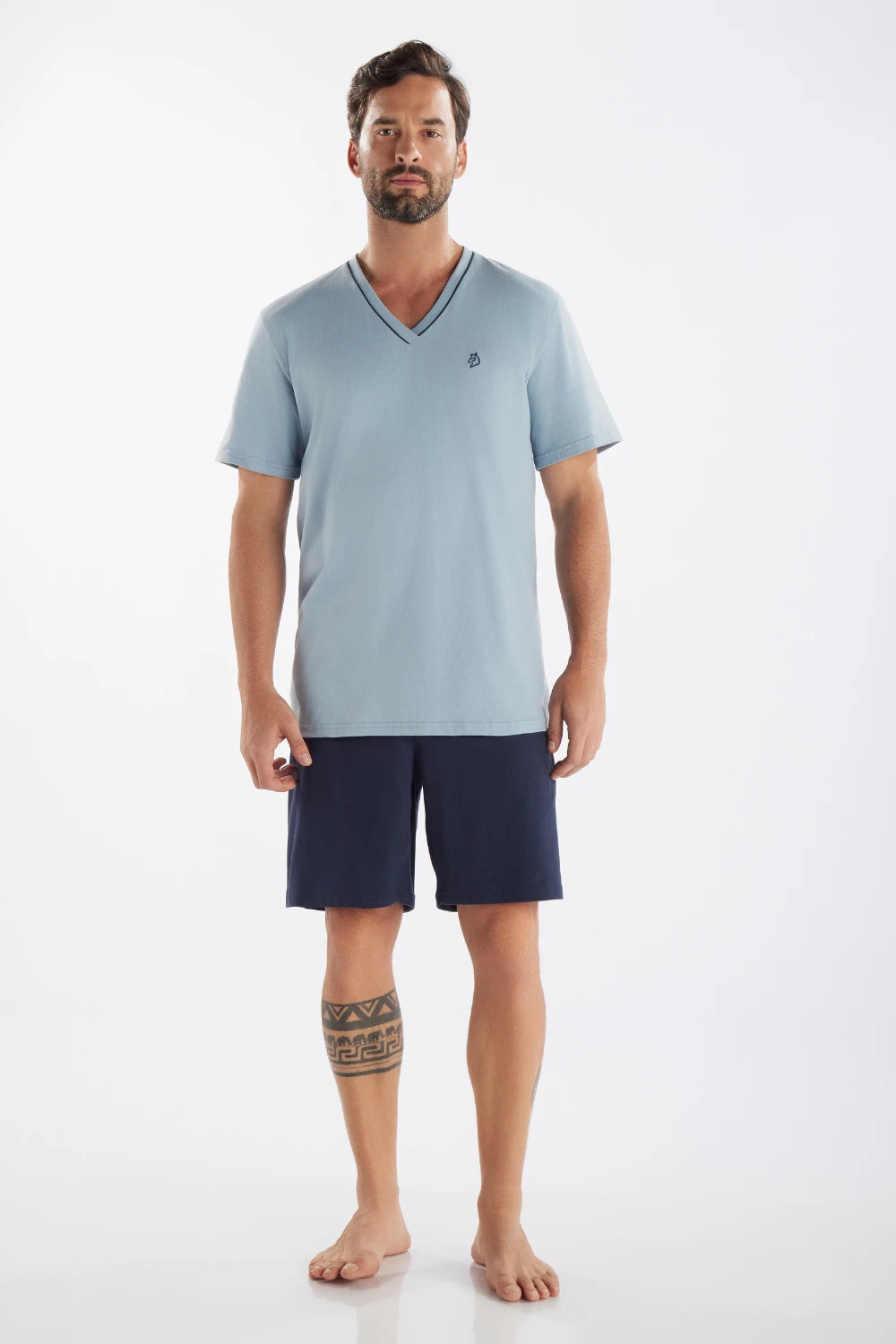 Pijama Masculino Meia Manga com Bermuda Pzama® 6012.251 - COR 03