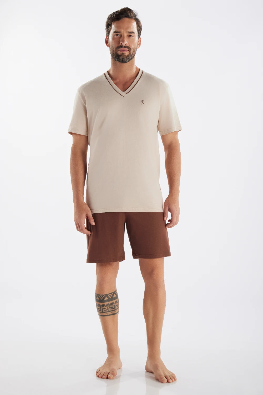 Pijama Masculino Meia Manga com Bermuda Pzama® 6012.251 - COR 01