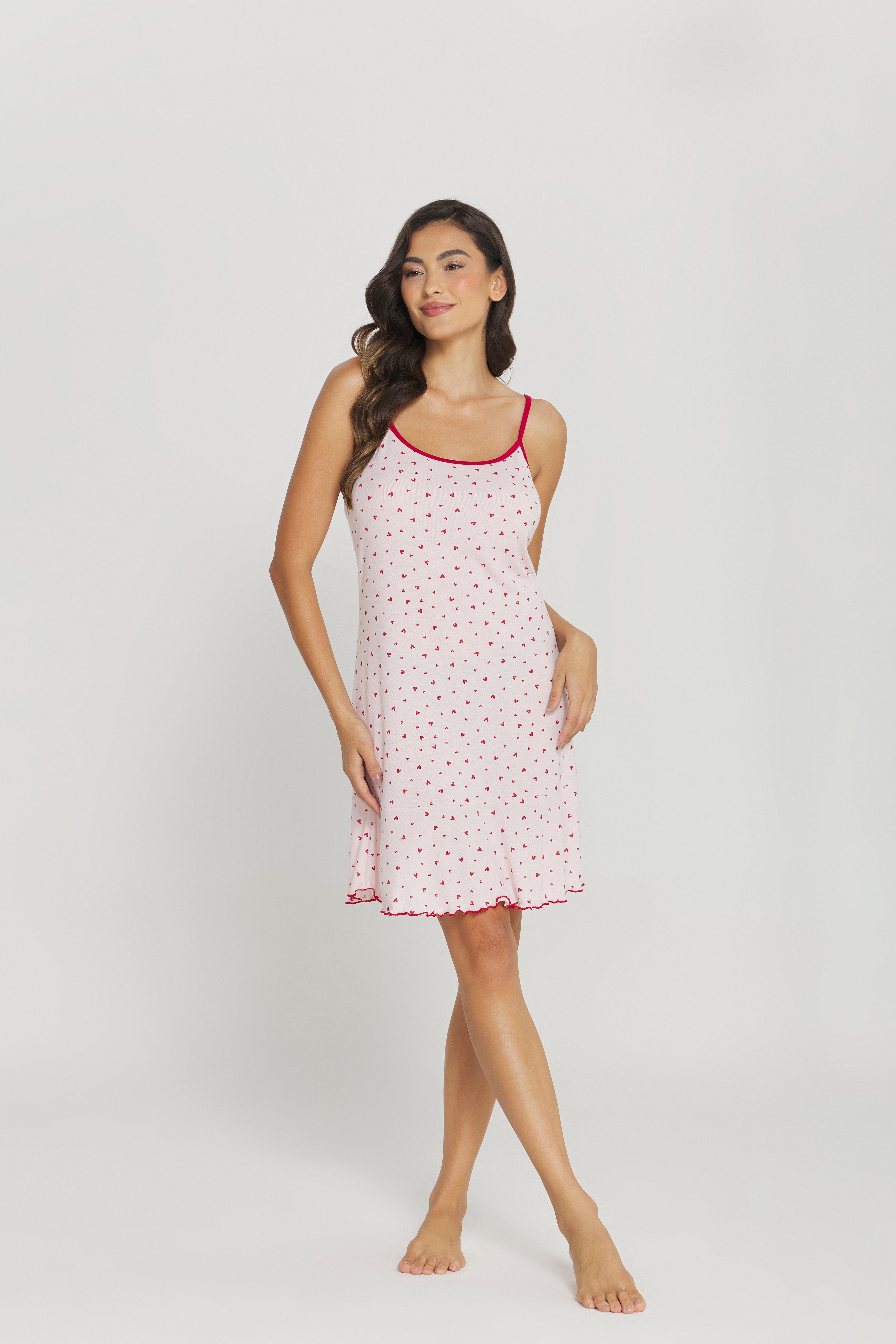 Camisola de Alça Ribana Poliviscose Coração – Danka® 01.1.0327
