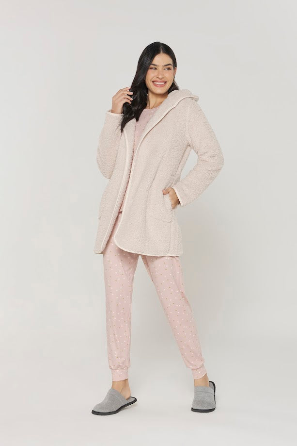 Casaco Básico Teddy Off-White – Danka® 01.2.0274
