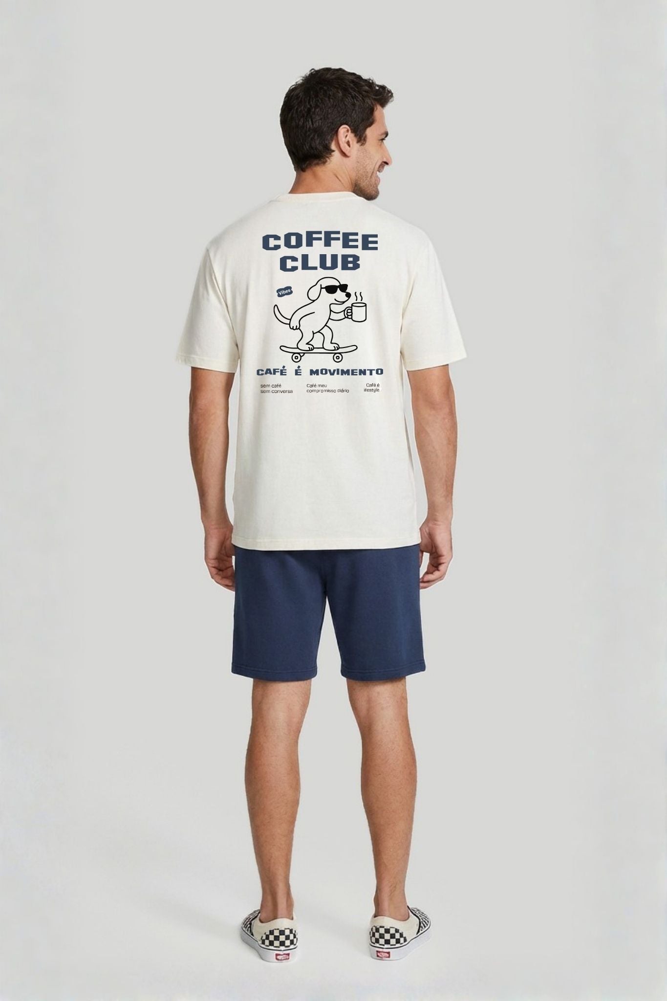 Pijama Masculino Curto Coffee Club em Meia Malha com Copo Personalizado – Mensageiro dos Sonhos® 0132295