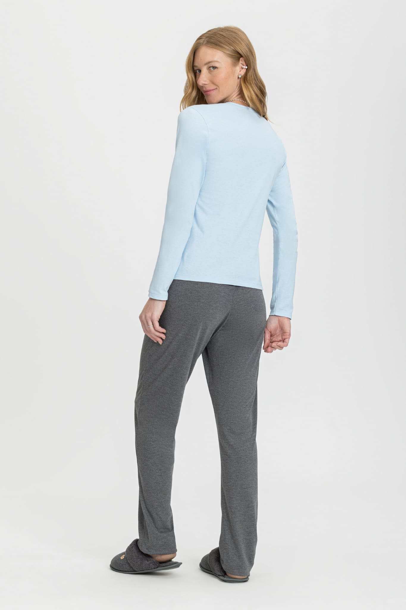 Pijama Manga Longa com Calça Yoga – 034160