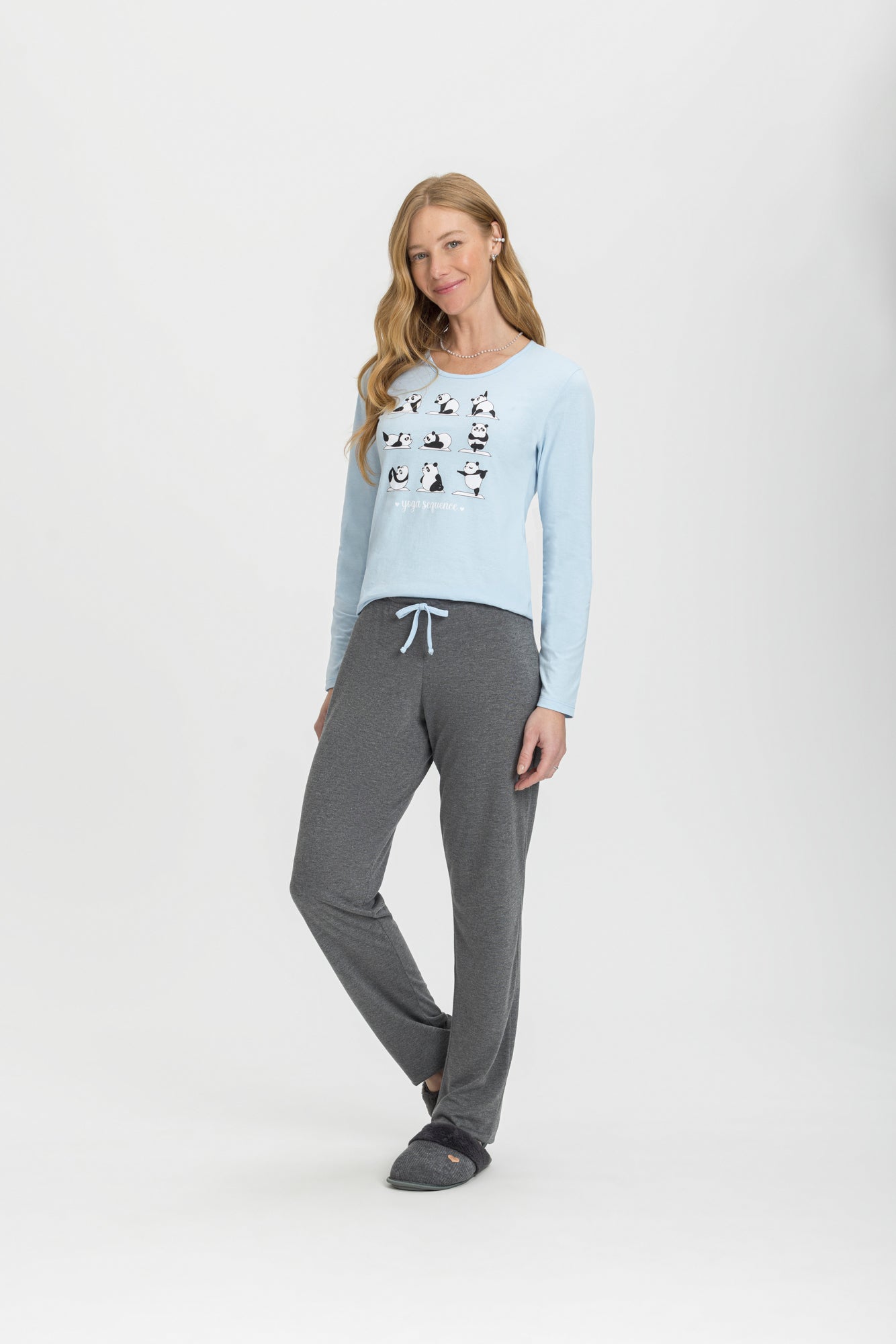 Pijama Manga Longa com Calça Yoga – 034160