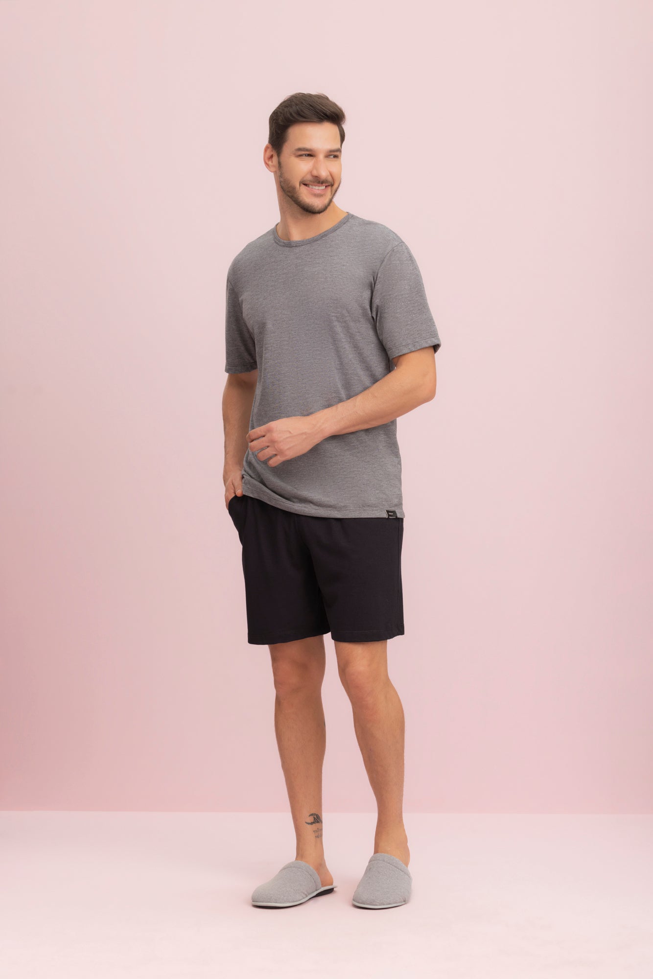 Pijama Masculino Plus Size Meia Manga com Bermuda Le Man - Lua Encantada® 12980011