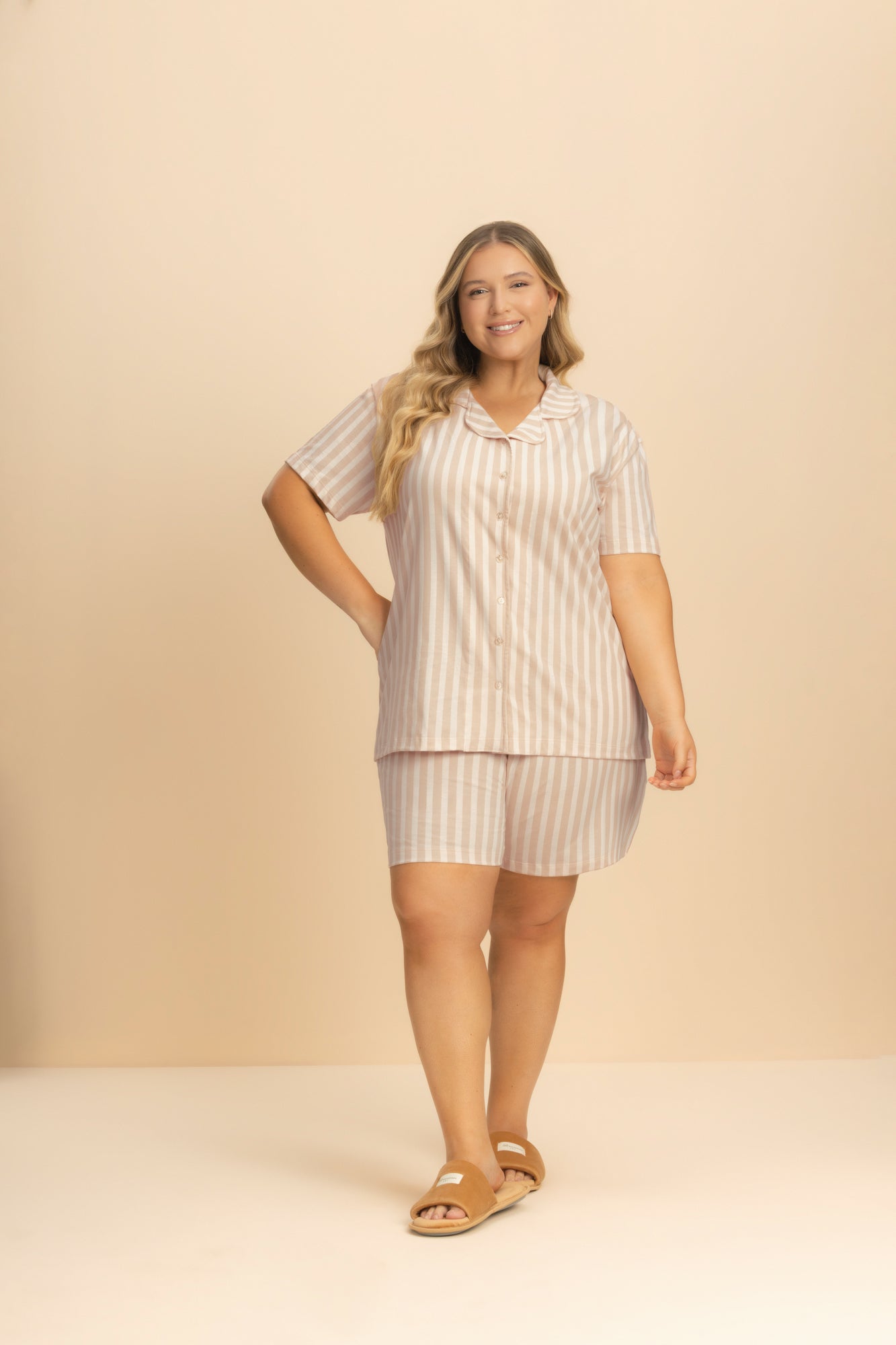 Pijama Plus Americano Meia Manga c/ Short Algodão Segredo – Lua Encantada® 12990019