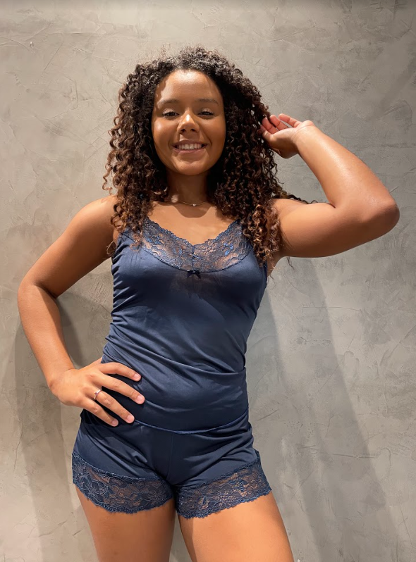 Pijama Shortdoll Rendado Liganete – Via Íntima® 1663