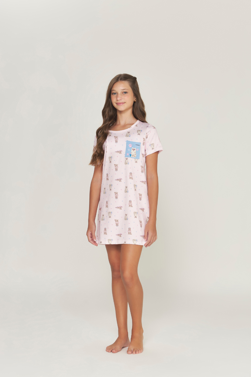 Camisola Meia Manga Infantil Peach Touch Dog – Dunid® 01.1.0444/45