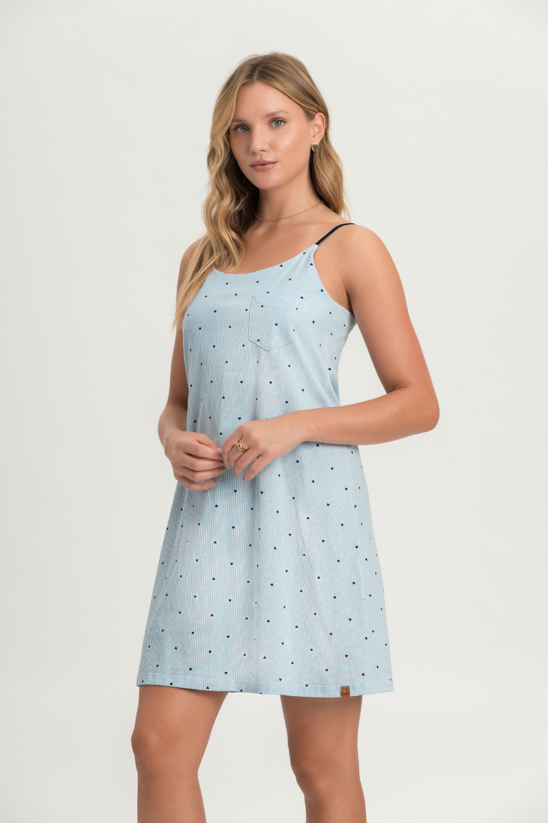 Camisola de Alça em Algodão Onda de Felicidade – Mensageiro dos Sonhos® 012540c