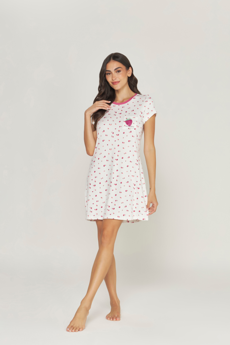 Camisola Meia Manga Jovial Peach Touch Morango – Dunid® 01.1.0413