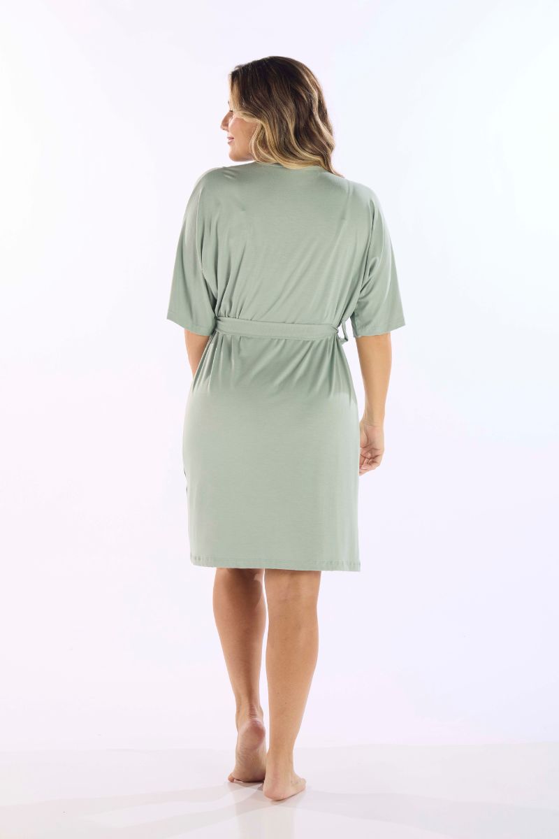 Robe Meia Manga Renda em Viscolycra Pzama® 100248 - COR 02